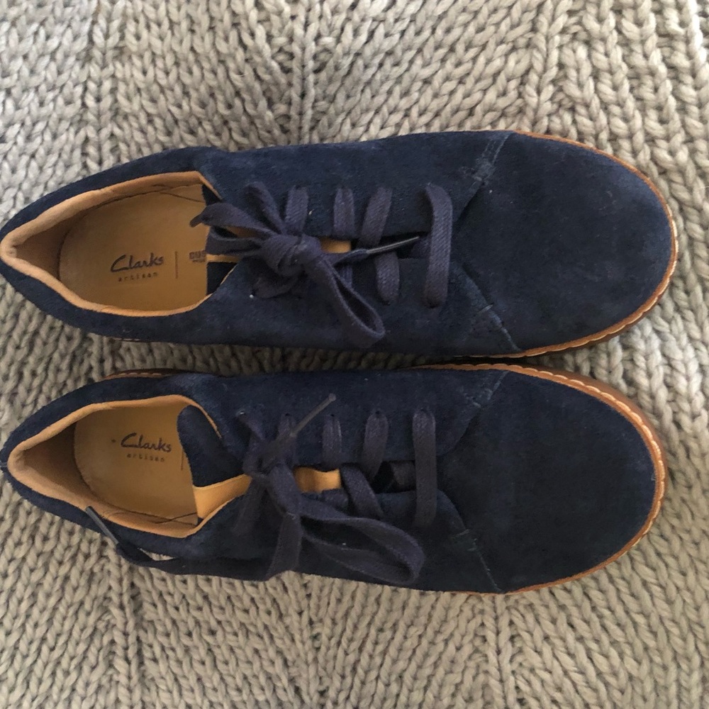 Clark’s Navy Suede Casual Shoes